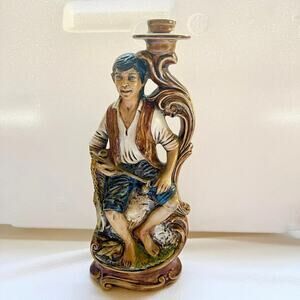 Morano Brothers Beverage&Co Candlestick Figures Ceramic Italy made Home decor